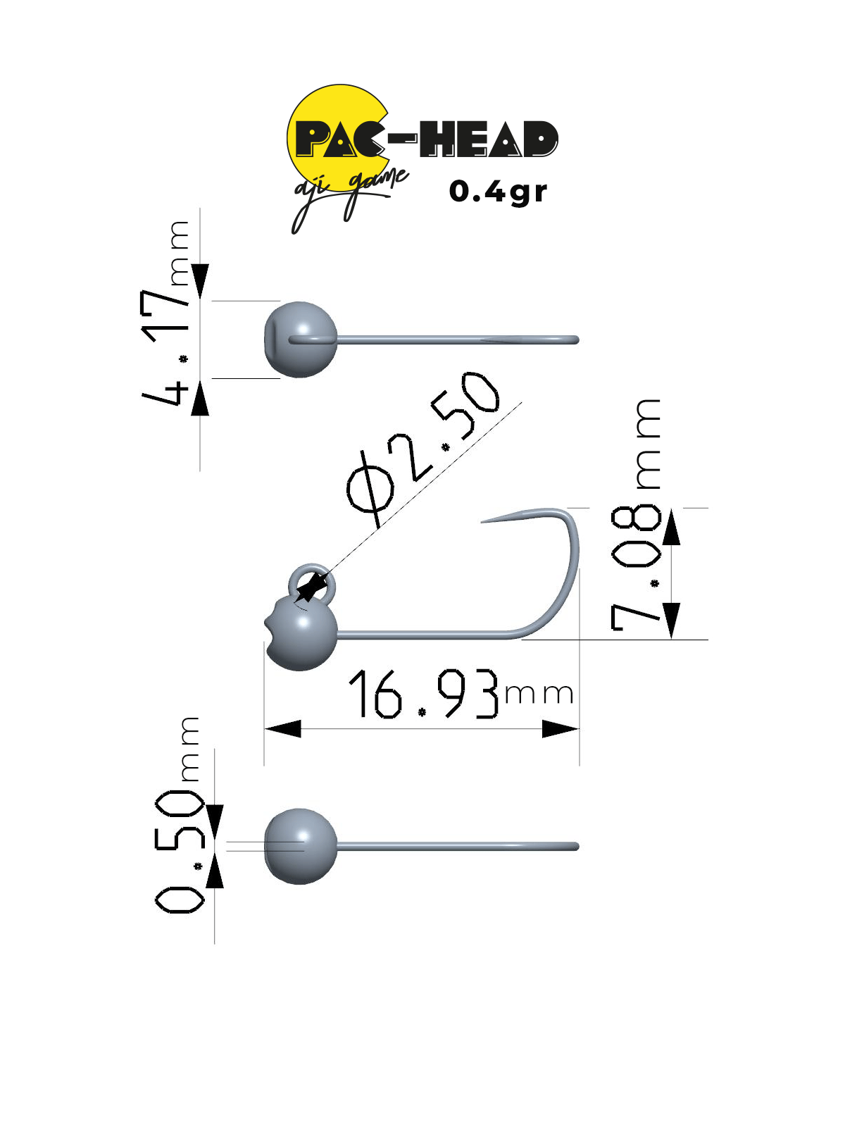 Fujin Pac-Head 10no Aji Game Jighead