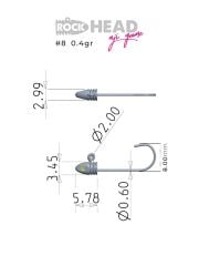 Fujin Rock-Head 8no Aji Game Jighead