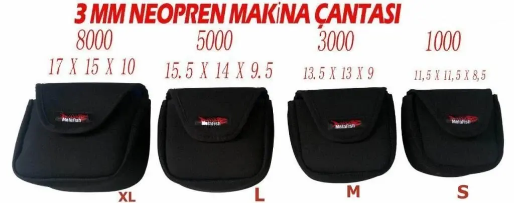 Mela Fish 3mm Neopren Makine Çantası