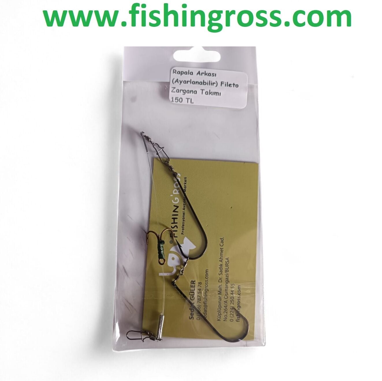 Uzun olta  Rapala Arkası (Ayarlanılabilir) Gagalıklı Fileto Zargana Takımı