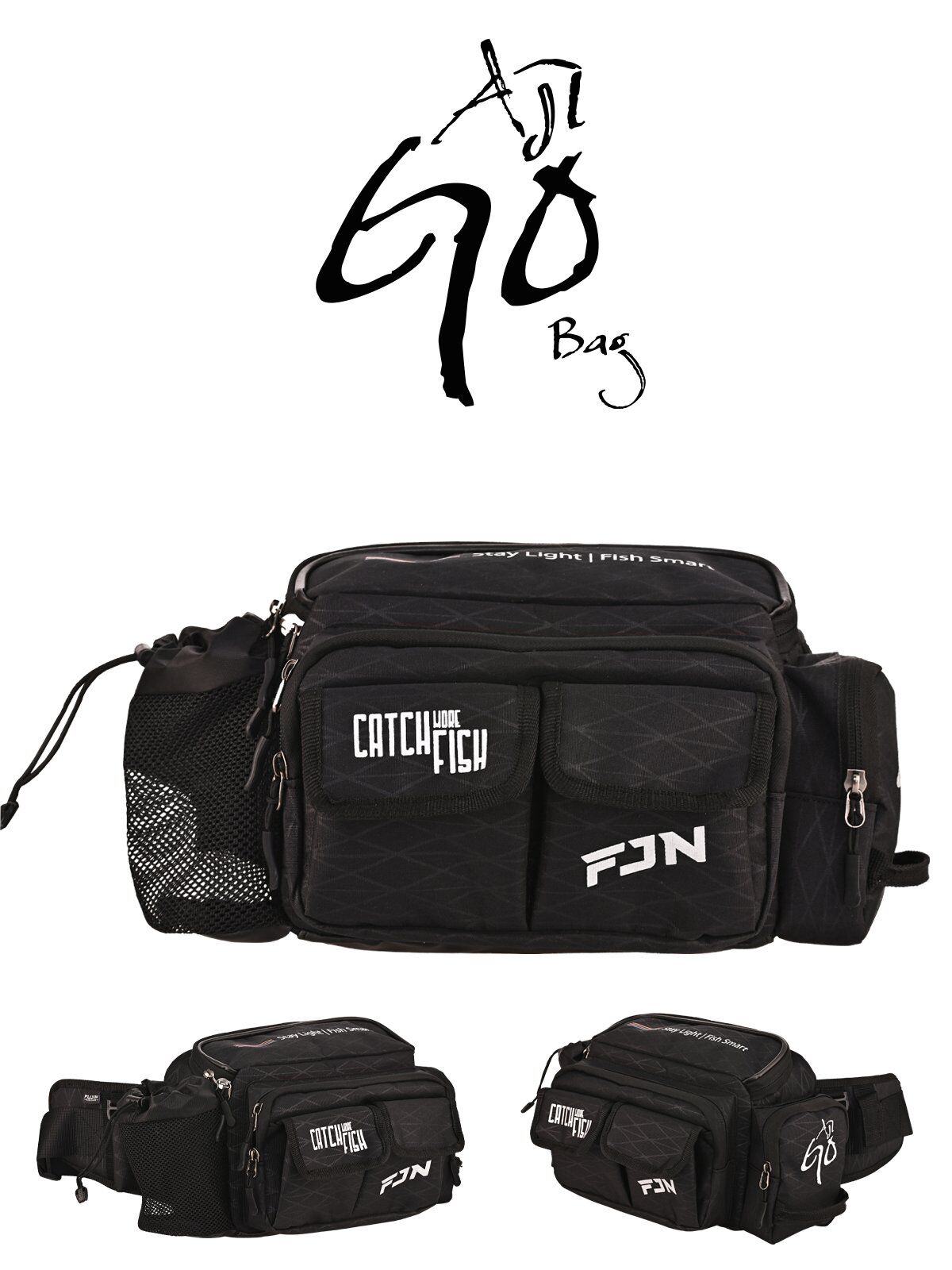 Fujin AjiGo Bel Çantası Black - Balıkçı Çantası