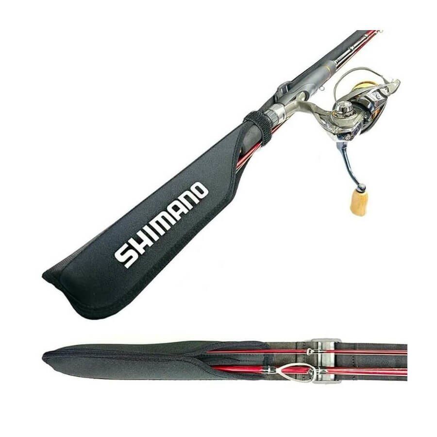 Shimano Baskılı Neopren Ayarlanabilir Lastikli Kamış Koruma Kılıfı