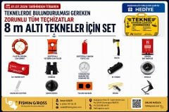 8 Metre Altındaki Tekne Zorunlu Ekipman Seti (Full Set)